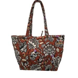 Vera Bradley Mickey & Minnie's Flirty Floral Potter's Clay Small East West Tote